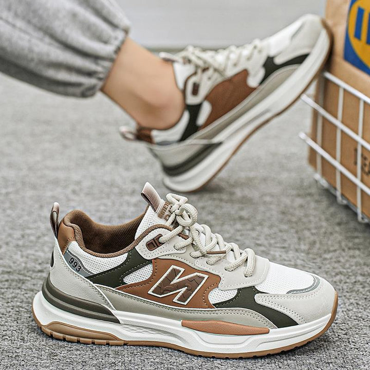 Men's Cushioning Chunky Running Shoe with Mesh Outer Layer and Comfort Memory Sole Mune Fashion