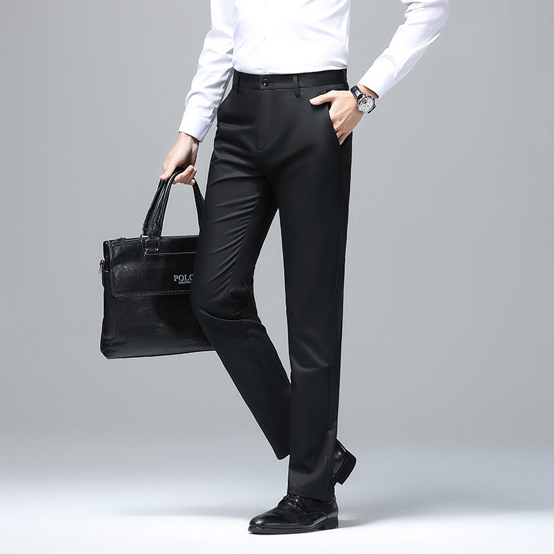 Men's Elegant Slim-Fit Chino Pants with Crease and Stretch Comfort Mune Fashion