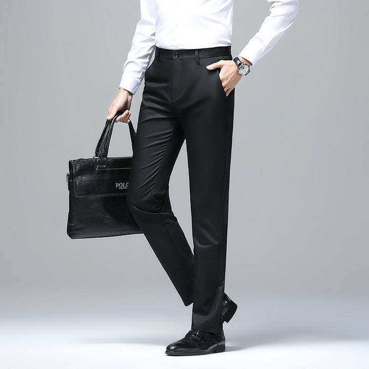 Men's Elegant Slim-Fit Chino Pants with Crease and Stretch Comfort Mune Fashion