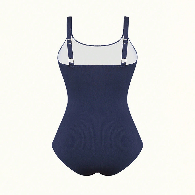 Women's one-piece swimsuit with elegant gathering Mune Fashion