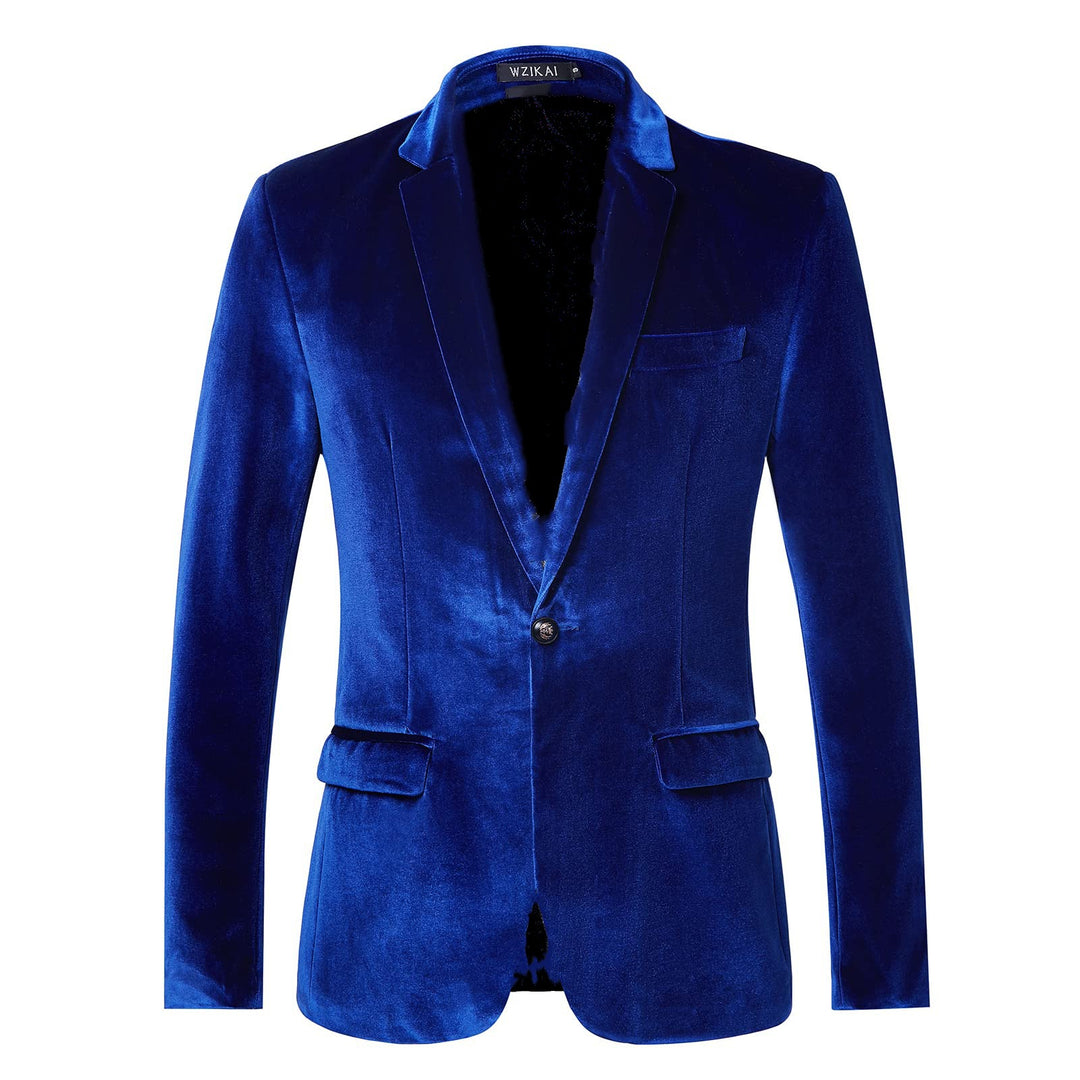 Men's custom tailored velvet blazer Slim Fit with single-breasted button placket and flap pockets Mune Fashion