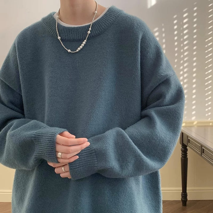 Unisex Oversized Snuggle Sweater with Round Neck Mune Fashion
