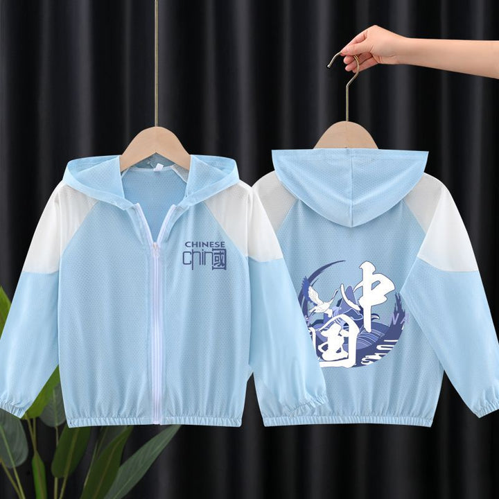 Unisex nan lightweight breathable children's summer jacket with hood and astronaut print Mune Fashion