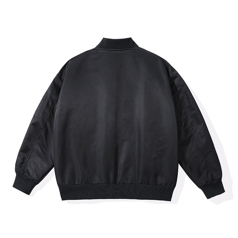 Men's Lightweight Flight Bomber Jacket with Water-Repellent Shell and Contrast Lining Mune Fashion