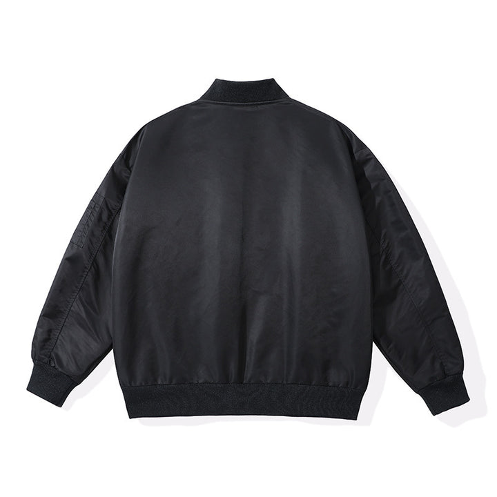Men's Lightweight Flight Bomber Jacket with Water-Repellent Shell and Contrast Lining Mune Fashion