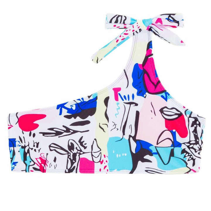 Women's bikini with asymmetric cut and colorful pop-art motif Mune Fashion