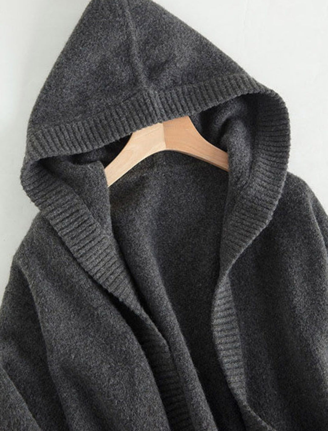 Women's Oversize Hooded Cardigan in Cashmere-Look with Open Fall and Wide Rib Mune Fashion