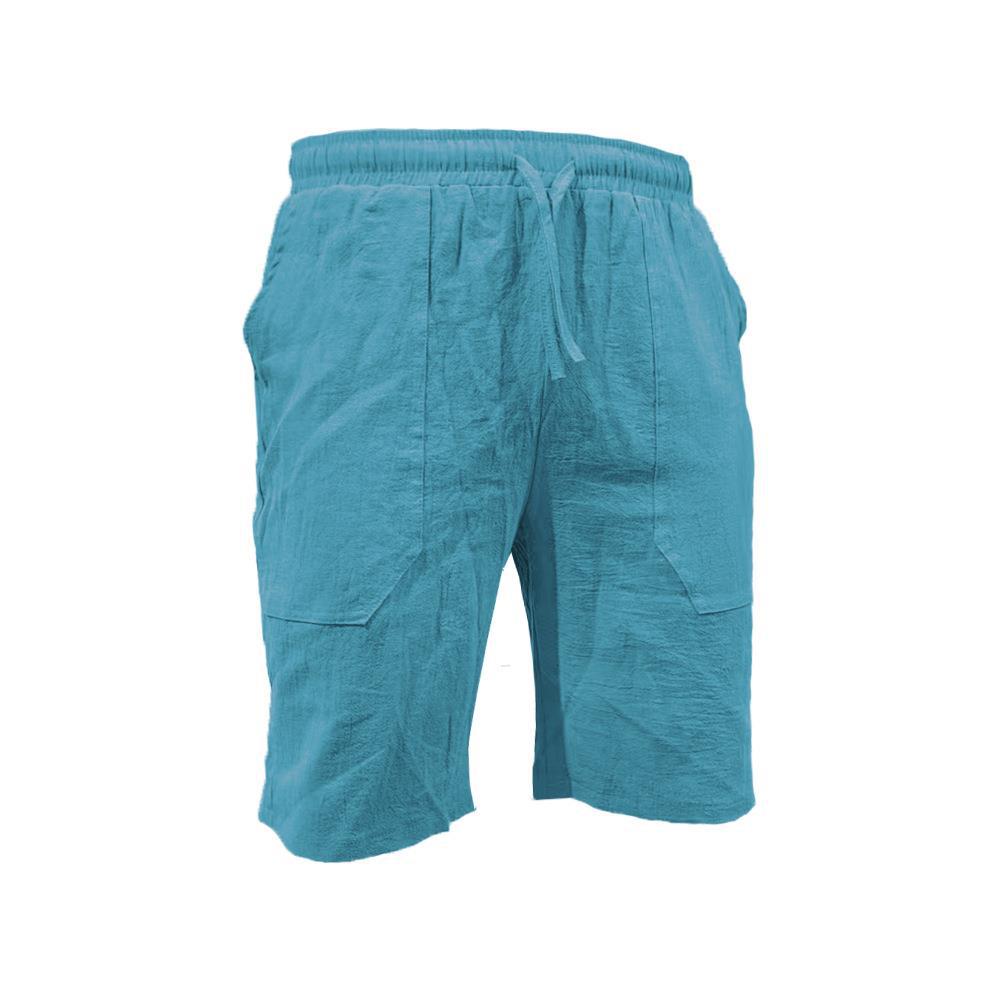 Men's casual travel Bermuda shorts with crinkle texture, adjustable drawstring, and large volume patch pockets Mune Fashion
