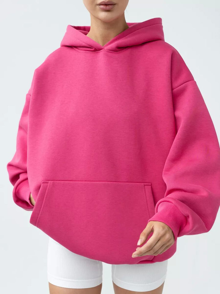Women's oversized hoodie with kangaroo pocket and dropped-shoulder cut Mune Fashion