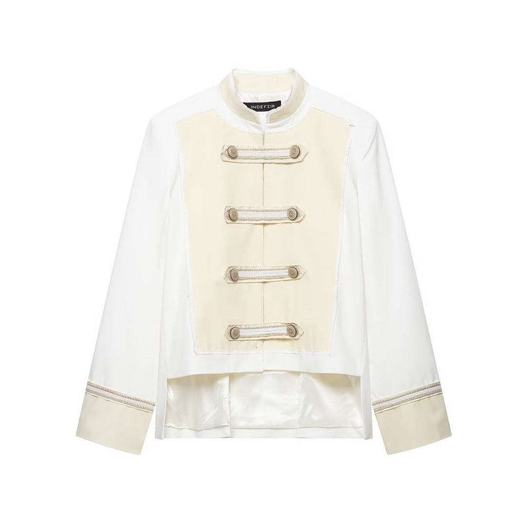 Ladies short jacket in a military-inspired look with cord application Mune Fashion
