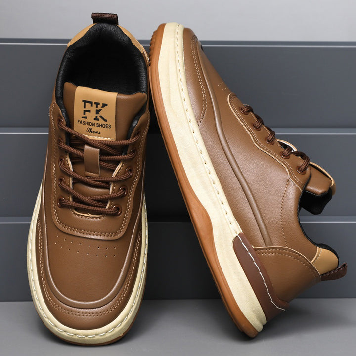 Men's Sporty Leather Sneakers Mune Fashion