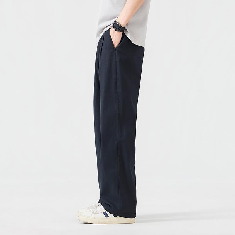 Men's Loose-Fitting Leisure Pants with Elastic Waistband Mune Fashion