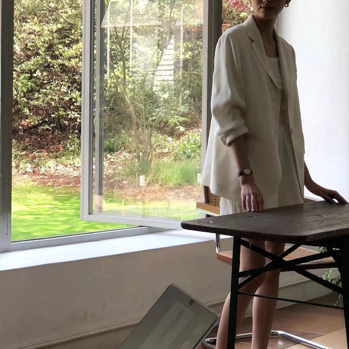 Ladies Elegant Linen Jacket Drune