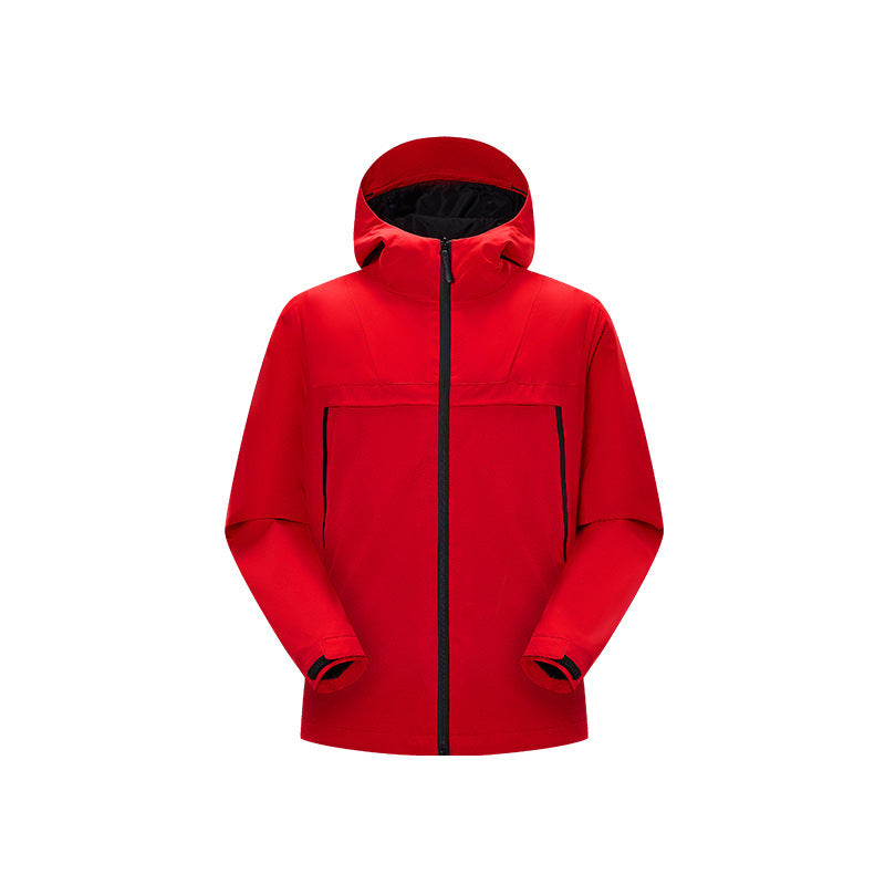 Men's Minimalistic Hybrid Rain Jacket with Stowable Hood and Breathable Membrane Mune Fashion