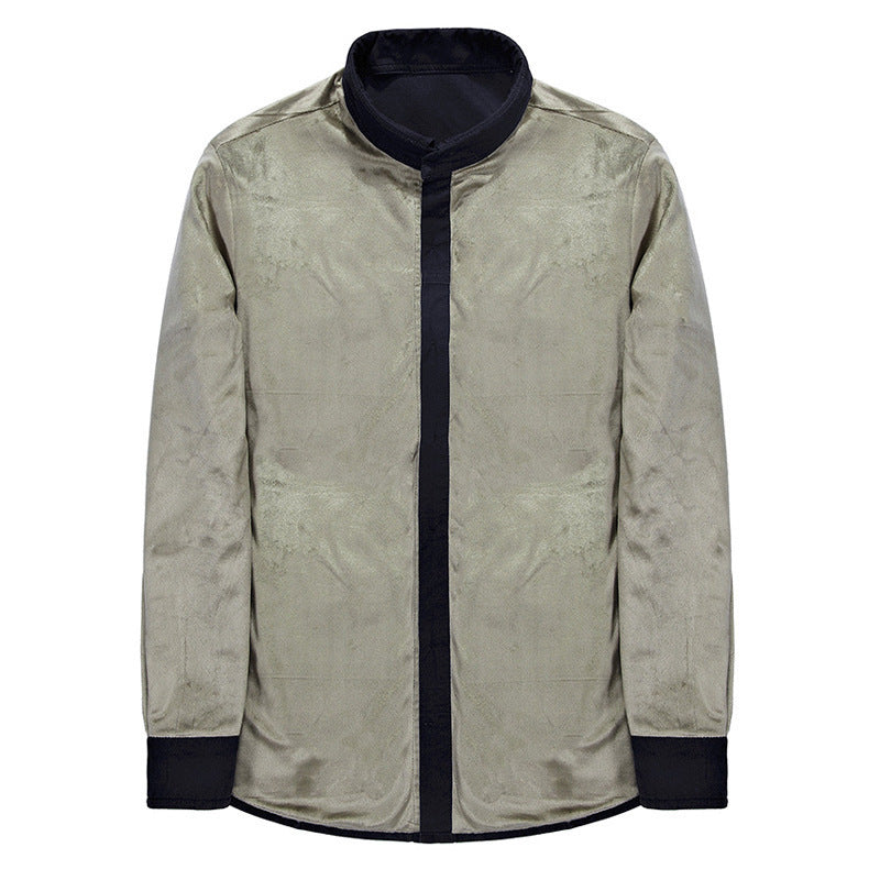 Men's Overshirt-Jacket with Sherpa Lining and Chest Flap Pockets Mune Fashion