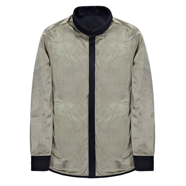 Men's Overshirt-Jacket with Sherpa Lining and Chest Flap Pockets Mune Fashion