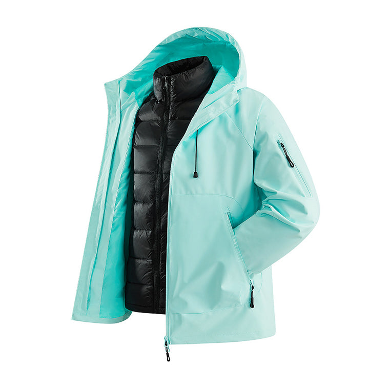 Men's two-piece transitional jacket with removable quilted inner jacket and hood Mune Fashion