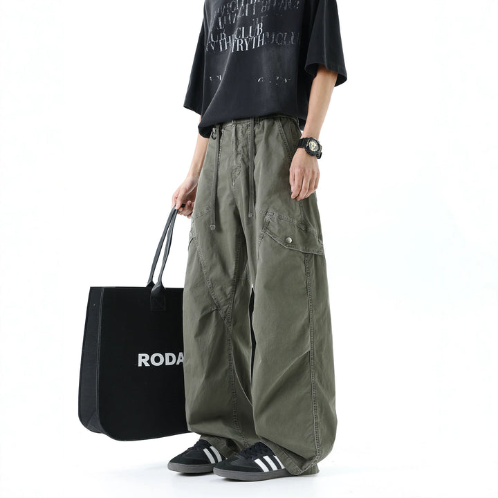 Herren Extraweite Baggy‑Cargohose im Utility‑Workwear‑Look mit elastischem Bund Mune Fashion