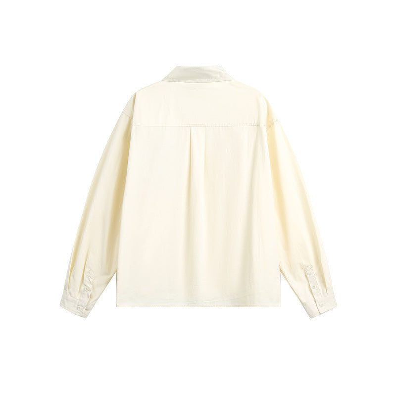 Unisex locker fit cotton shirt jacket with asymmetrical check chest flap pockets Mune Fashion