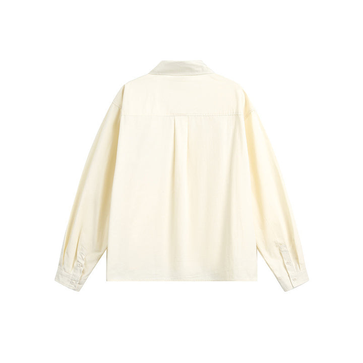 Unisex locker fit cotton shirt jacket with asymmetrical check chest flap pockets Mune Fashion