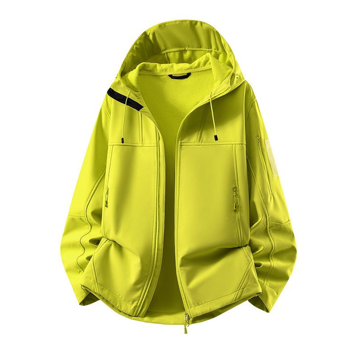 Men's softshell jacket with fleece lining, water-repellent and hood reinforcement Mune Fashion