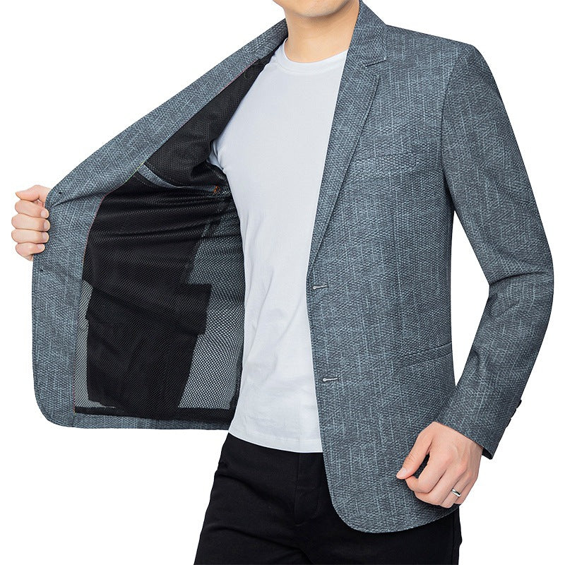 Men's Unstructured Slim-Fit Blazer with Light Stretch and Half Lining Mune Fashion