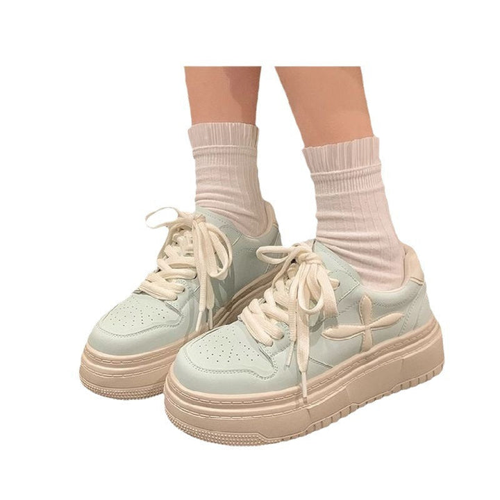 Women's fashion sneakers with extra high platform and breathable surface Mune Fashion