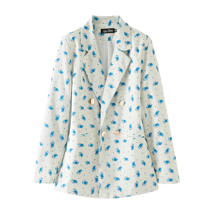Ladies Blazer with Floral Pattern Mune Fashion