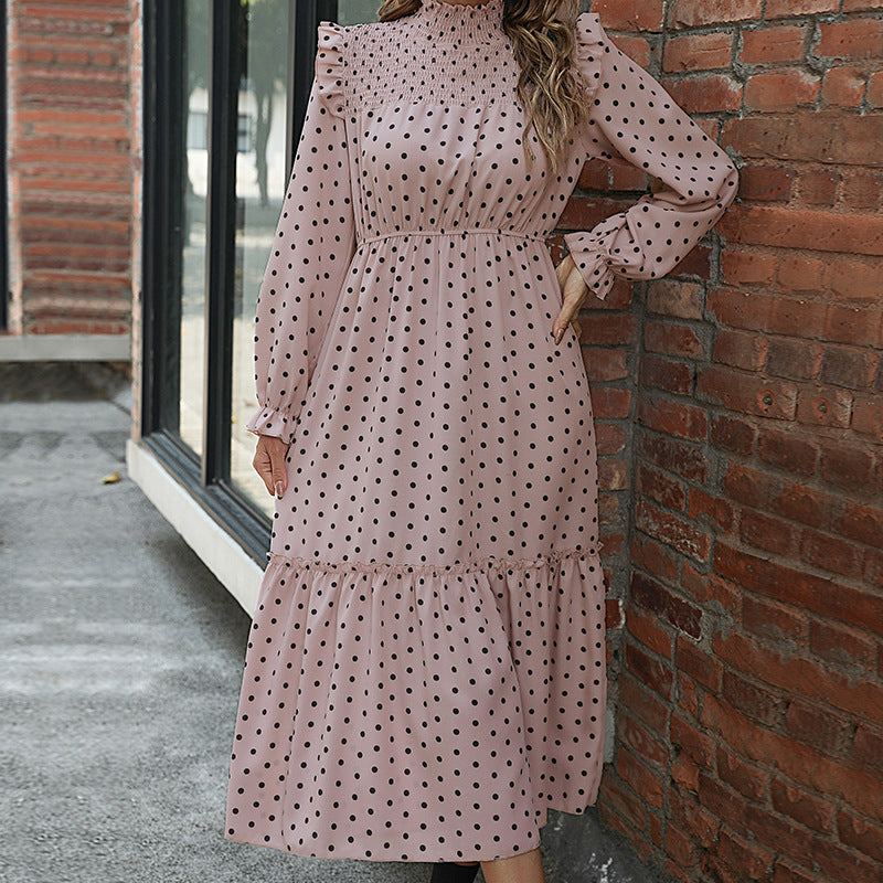 Women Elegant Long Sleeve Dress with Ruffle Details Mune Fashion