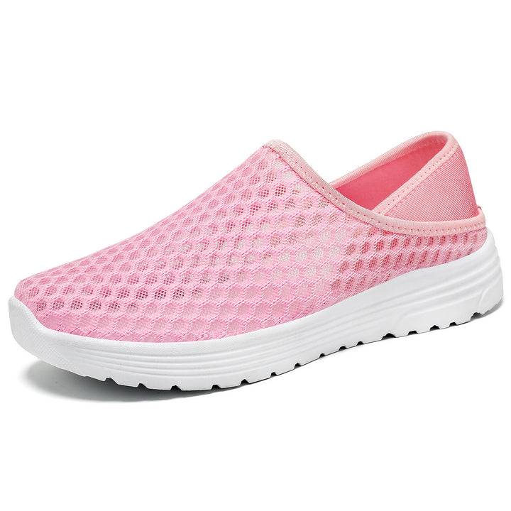 Women nan breathable mesh slip-on clog sneakers with memory footbed and cushioning EVA sole Mune Fashion