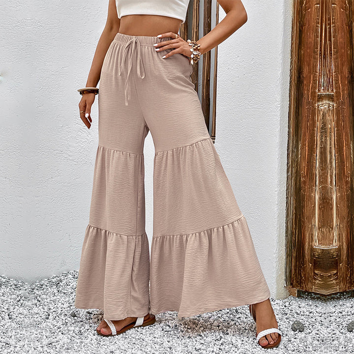 Women's Loose Palazzo Pants with Ruffles Mune Fashion