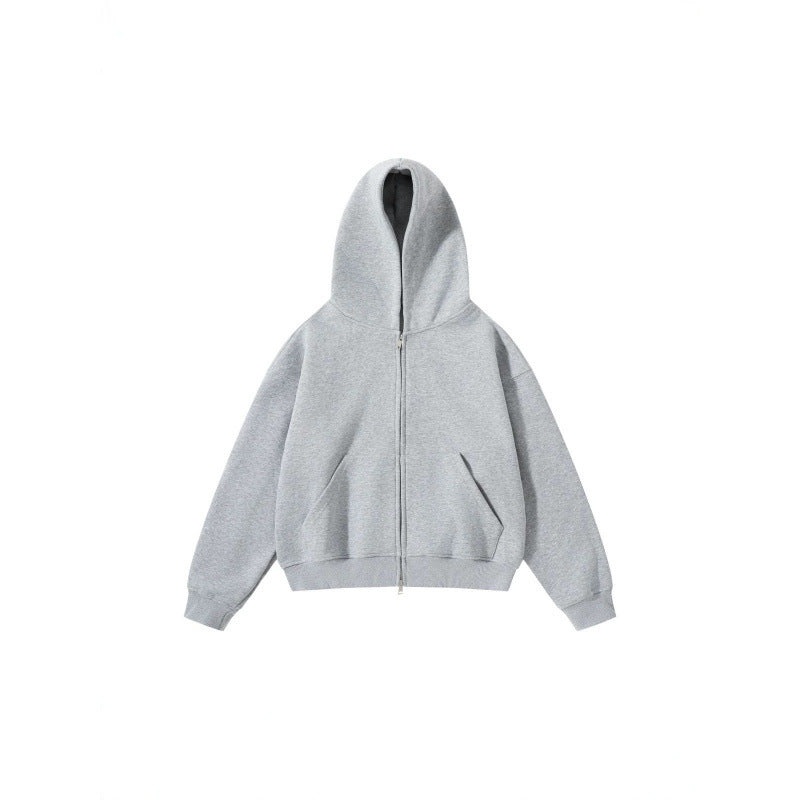 Unisex Oversize Hoodie with full zip and kangaroo pockets made of cotton fleece Mune Fashion