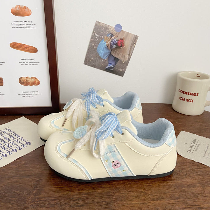 Women Playful Sneakers with Decorative Ribbons and Animal Appliqués Mune Fashion