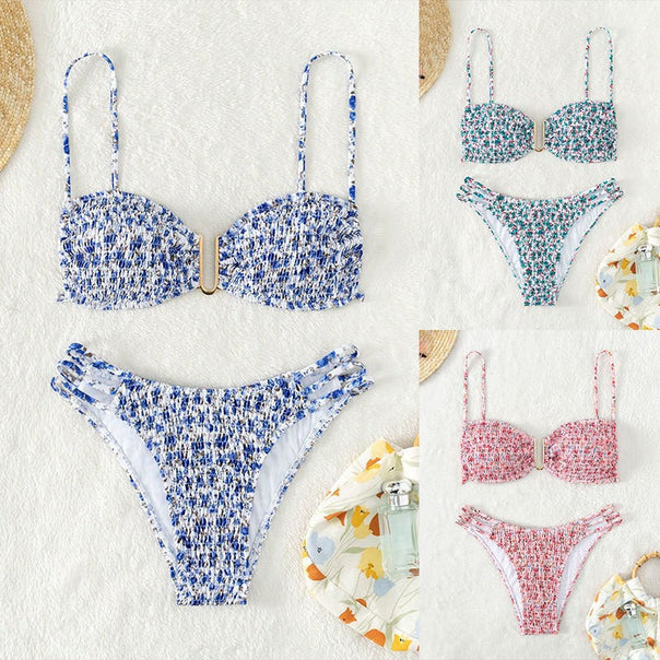 Women's Bikini Set with high-quality ruffle design and adjustable straps Mune Fashion