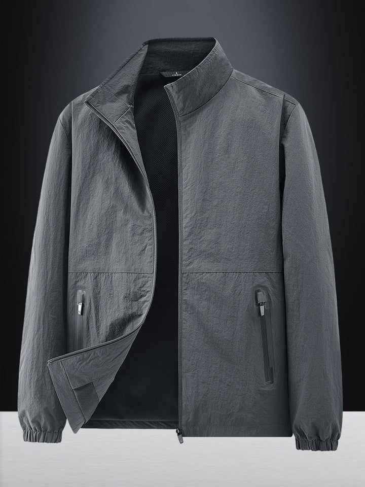 Men's Lightweight Outdoor Jacket with High Collar Mune Fashion