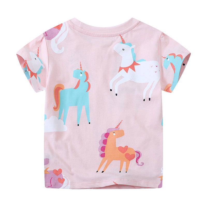 Girls T-Shirt with colorful unicorn design Mune Fashion