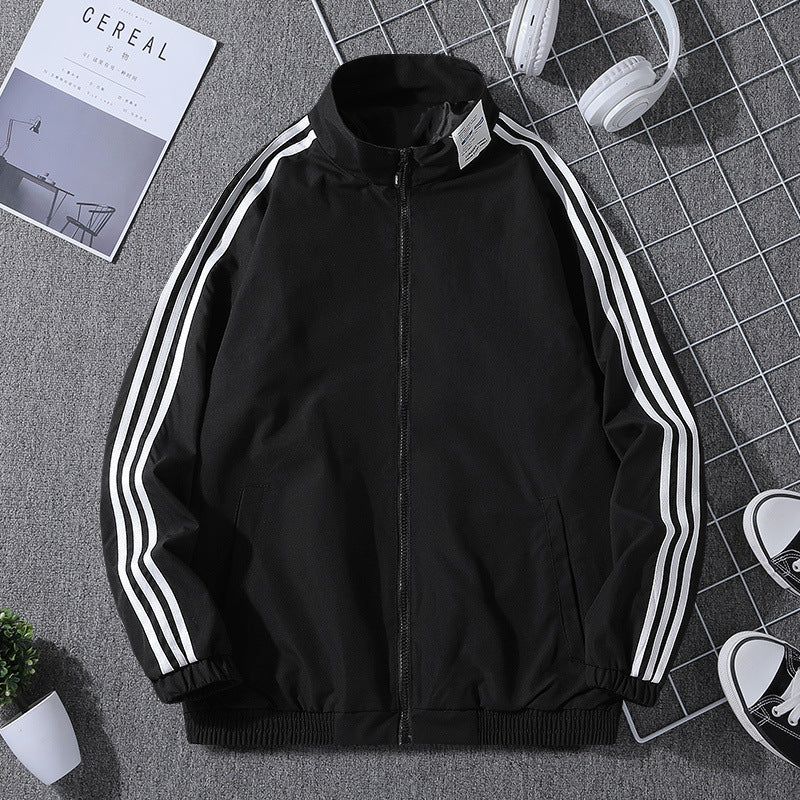 Men's sporty transitional jacket with zipper and side pockets Mune Fashion