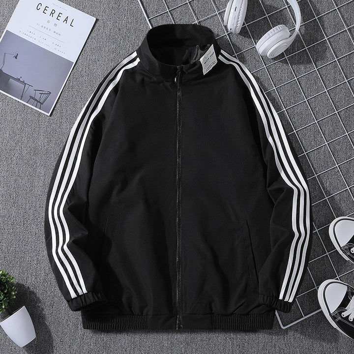 Men's sporty transitional jacket with zipper and side pockets Mune Fashion