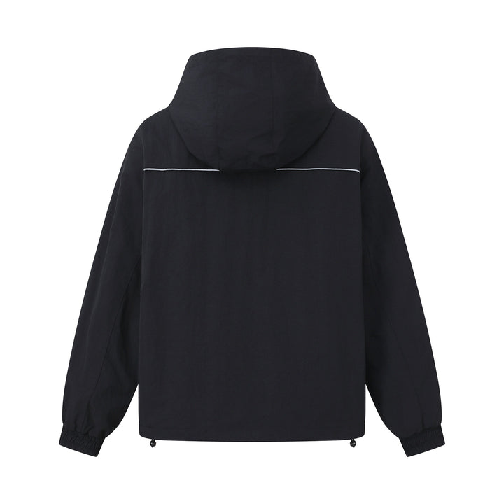 Unisex Lightweight Boxy Hooded Jacket with Two-Way Zipper and Drawstring Hem Mune Fashion