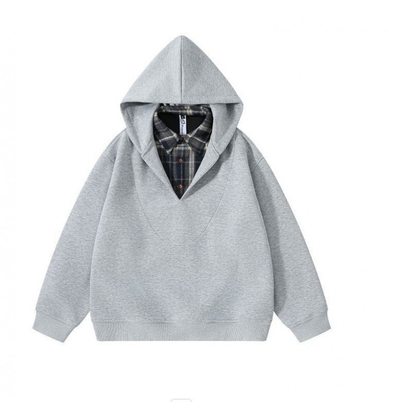 Unisex Oversize Hoodie with integrated shirt collar in layering look Mune Fashion