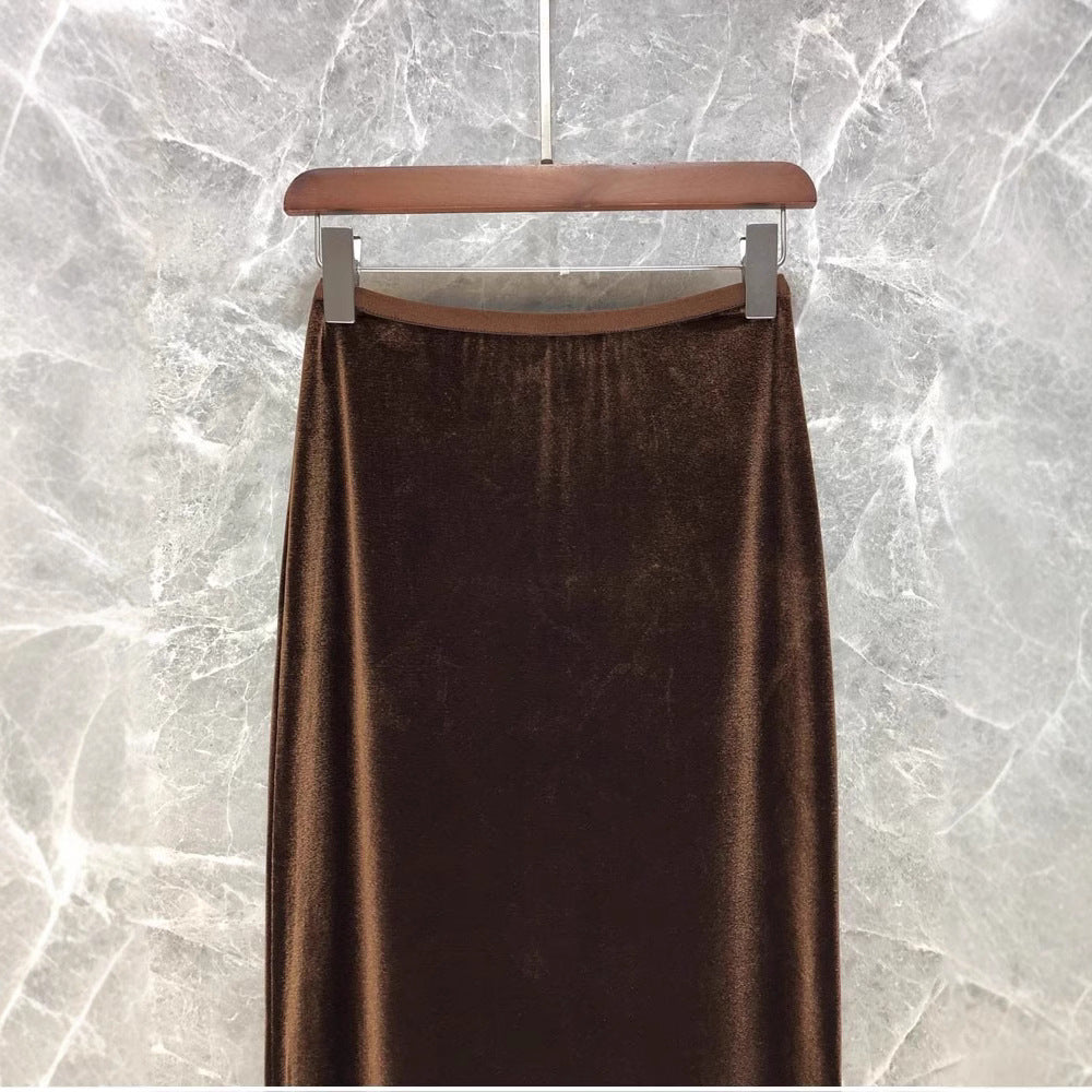Ladies Elegant Maxi Skirt Made of Shimmering Material Mune Fashion