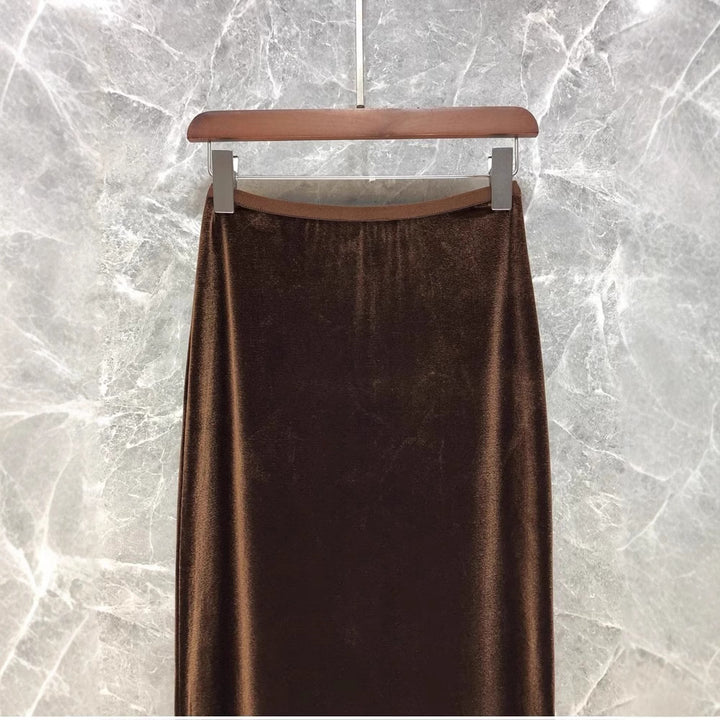 Ladies Elegant Maxi Skirt Made of Shimmering Material Mune Fashion