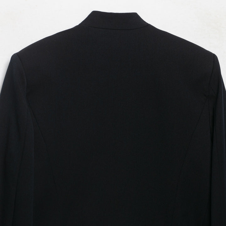 Women's Cropped Military-Inspired Short Jacket with Decorative Gold Trim Mune Fashion
