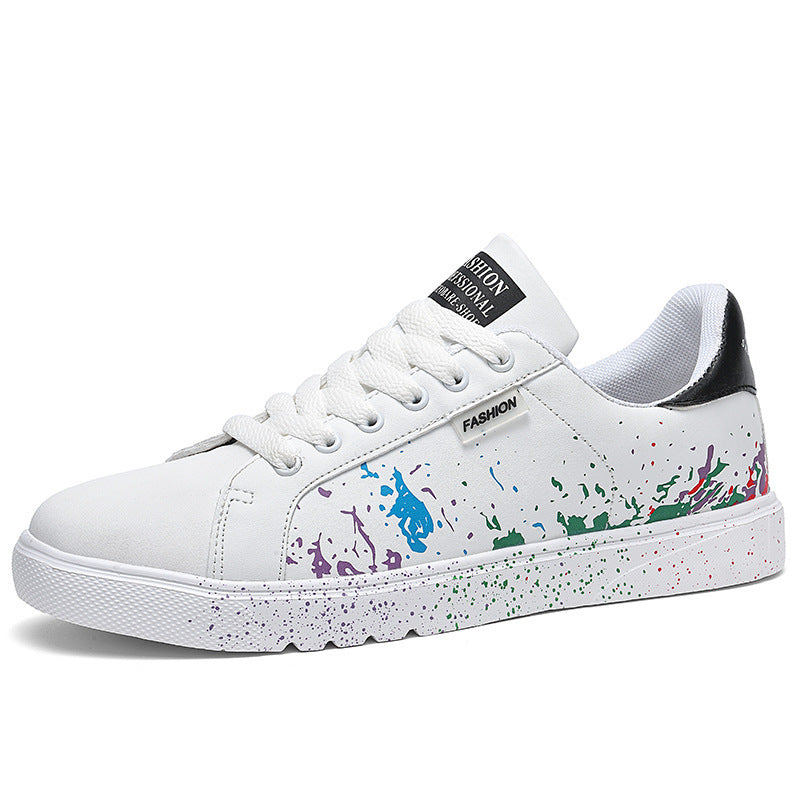 Unisex leisure sneakers with splash color design and cushioned comfort insole Mune Fashion