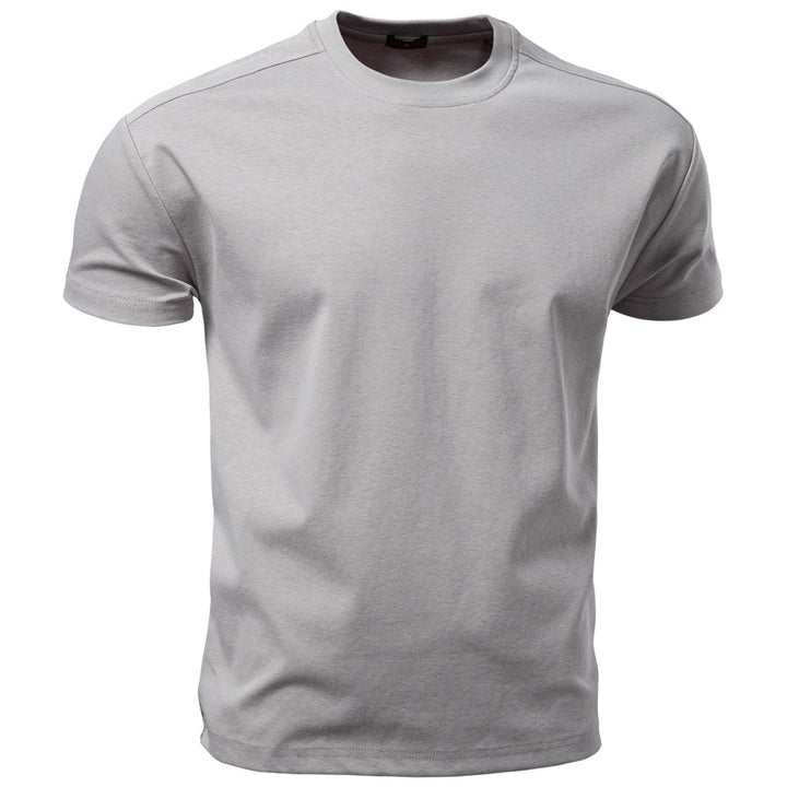 Men's nano classic cotton jersey round neck shirt with reinforced collar Mune Fashion
