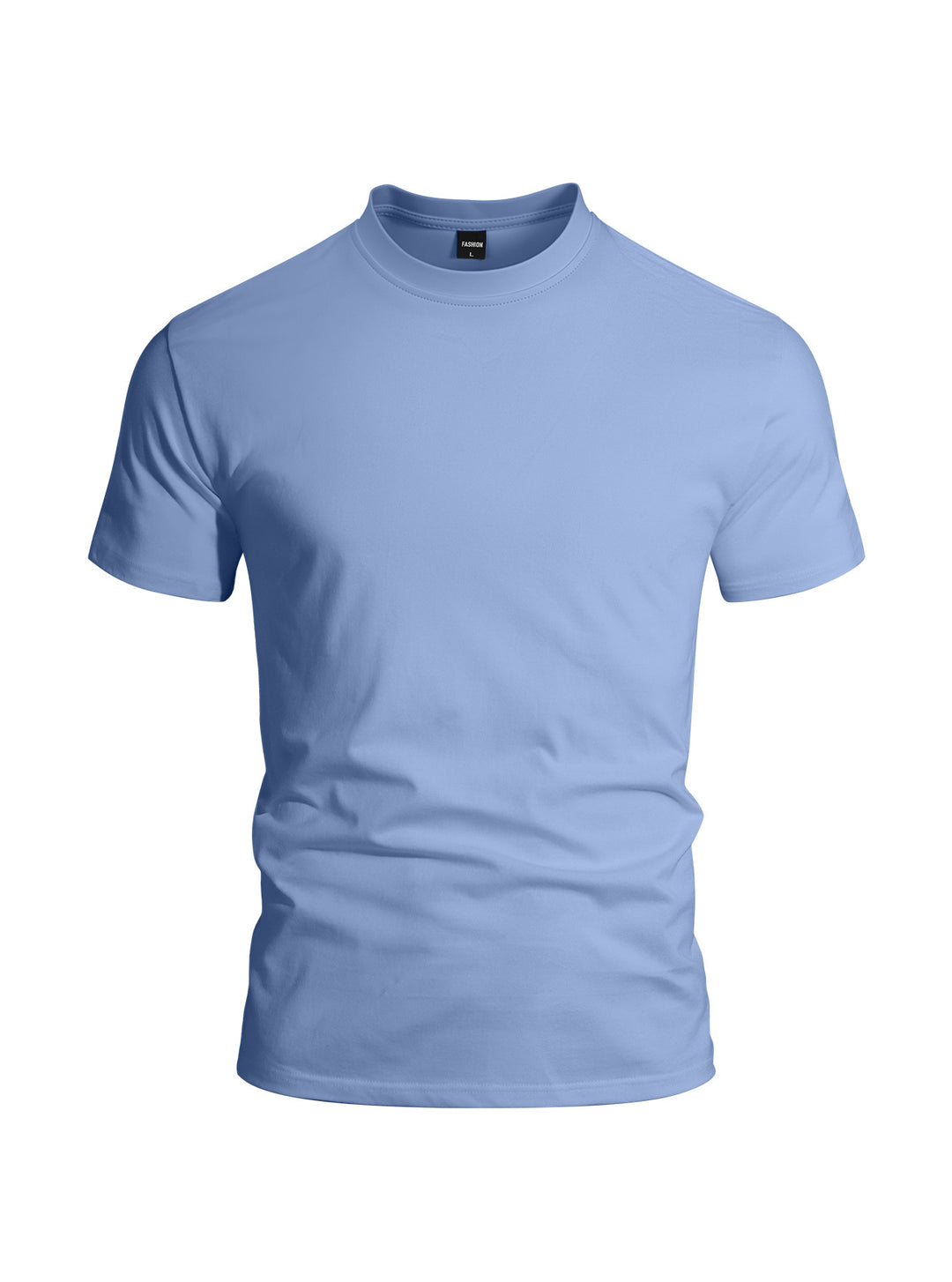 Men's close-fitting round neck basic shirt made of single jersey with reinforced neckband Mune Fashion