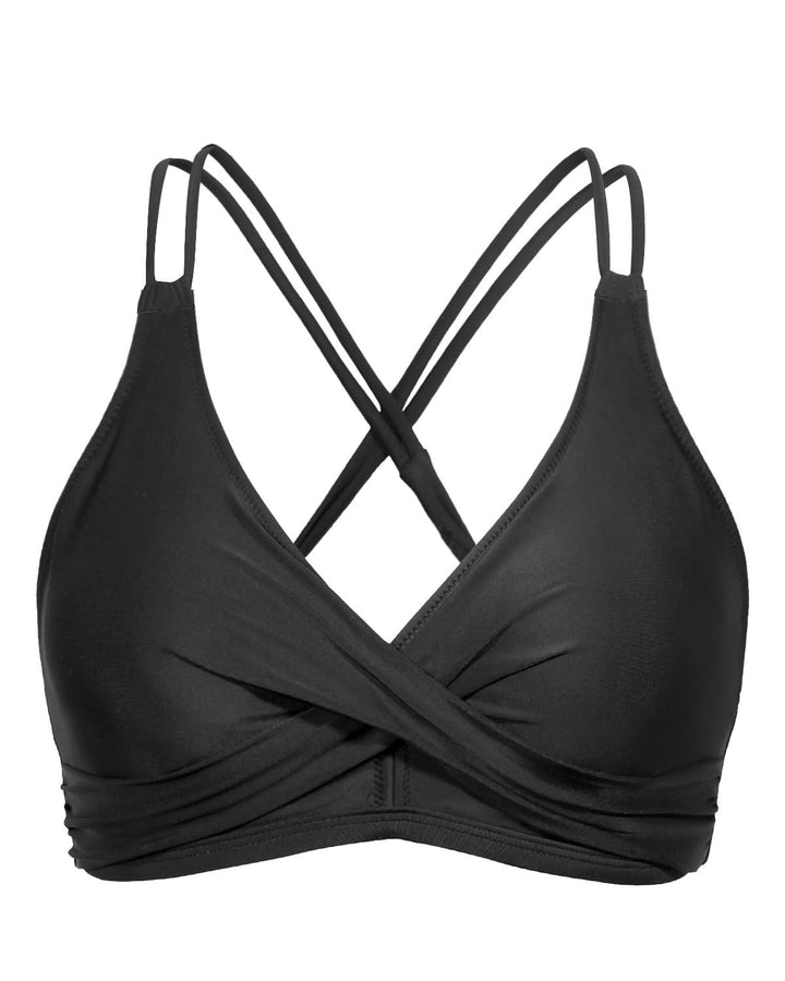 Women's Sporty Bikini Top with Elaborate Wrap Design Mune Fashion
