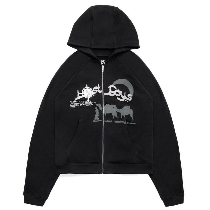 Women's hoodie jacket with full zipper and ribbed heart print Mune Fashion