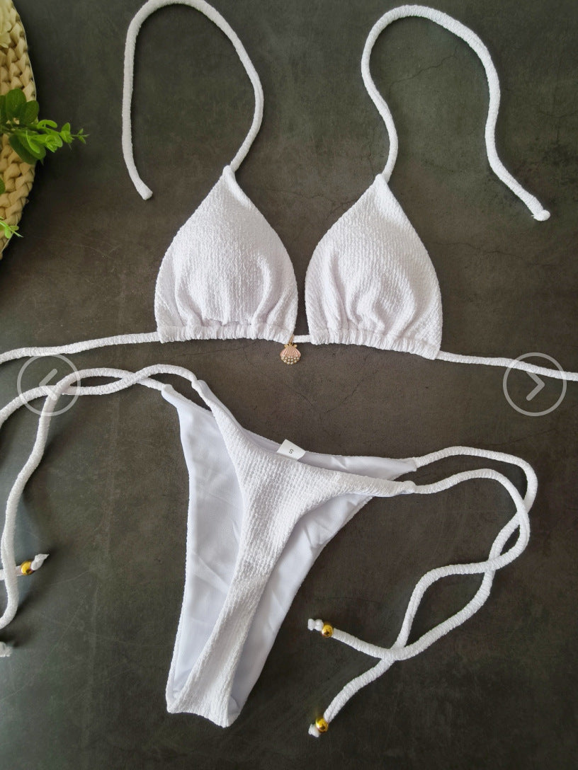 Women Triangle Bikini with elastic band details Mune Fashion