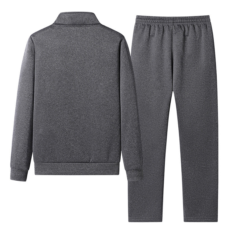 Men's sporty training set with stand-up collar jacket, full zip and elastic jogging pants Mune Fashion